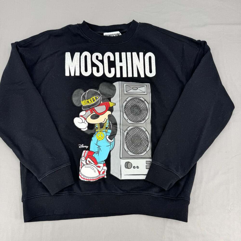 H&M x Moschino Black Mickey Mouse Sweatshirt, Size L